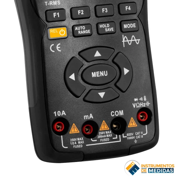 Óhmetro con osciloscopio integrado para mediciones de la tensión, la corriente, la frecuencia, la resistencia, la temperatura, la capacidad y prueba de diodos y continuidad PCE-OC 15 - PCE Instruments
