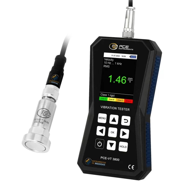 imagen de Medidor de vibración con registro de datos y sensor externos PCE-VT 3800 - PCE Instruments