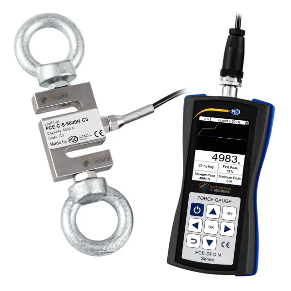 imagen de Dinamómetro con célula de carga externa e interfaz USB para conexión a PC PCE-DFG N 5K - PCE Instruments