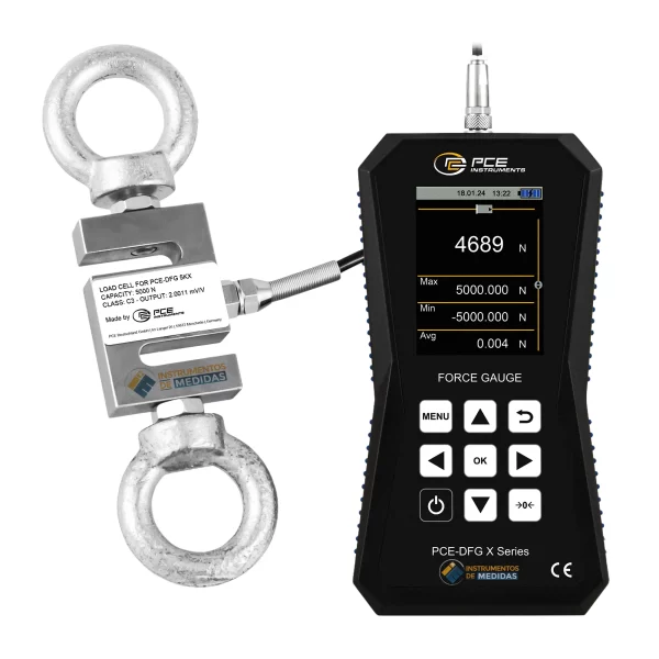 imagen de Dinamómetro con célula de carga externa hasta 5000 N PCE-DFG 5K X - PCE Instruments