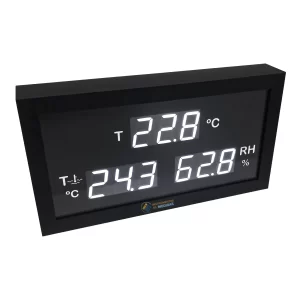 imagen de Indicador de gran formato para temperatura, humedad relativa y CO2, apto para piscinas y entornos con vapores altamente corrosivos PCE-BDT RD742 - PCE Instruments